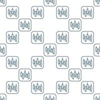 Candlestick chart buying cryptocurrencies minimal linear seamless pattern vector