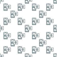 Automated Trading on Smartphone linear seamless pattern vector