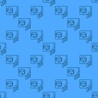 Algorithmic Trading Speech Bubble AI Bot linear seamless pattern vector