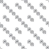 Automated Cryptocurrency Trading Chat seamless pattern in outline style vector