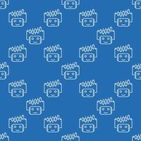 Automated Crypto Trading Bot with Candlestick Chart seamless pattern in outline style vector