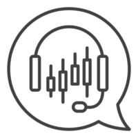 Automated Crypto Trading icon or symbol in outline style vector
