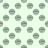 Cryptocurrency Trading Bot Crypto Automation Tools colored seamless pattern vector