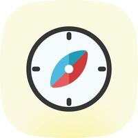 compass map icon flat style vector