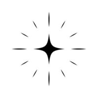 star icon over white background, line style, illustration block style vector