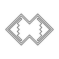 Zigzag icon. illustration. Flat design style eps 10 vector