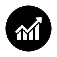 Growth chart icon illustration sign design style. Trendy flat symbol for web site design, logo, app, UI vector