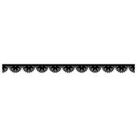 decorative border frame with lace pattern illustration black and white image vector