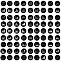 Growth chart icon set. Trendy flat style for graphic design. statistic illustration sign collection. vector