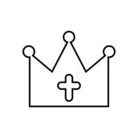 Crown icon. Single high quality outline symbol for web design or mobile app. Thin line sign for design logo. Black outline pictogram on white background. vector