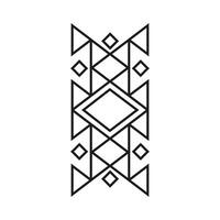 Ethnic pattern. Boho style. Black and white illustration vector