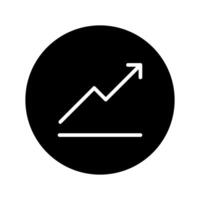 Growth chart icon. Trendy flat style for graphic design. vector