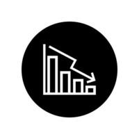 Chart icon. Trendy flat style for graphic design. vector