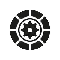 Gear wheel icon . Settings symbol. Can be used for web and mobile apps. vector