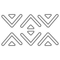 Triangles line art illustration. Geometric shapes set. Outline design element. vector