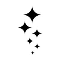 Stars icon. Black illustration isolated on white background for graphic and web design. vector