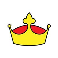 Crown icon in flat style isolated on white background. illustration. vector