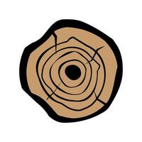 Tree stump icon. illustration of a tree trunk isolated on white background. vector