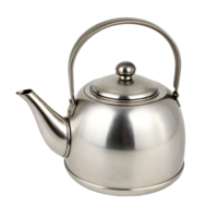 A silver teapot, No pattern isolated on a transparent background png
