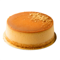 A soft, honey-flavored sponge cake with a rich, golden color, displayed on a transparent background png