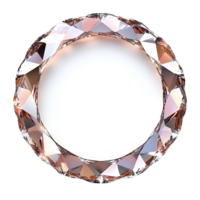 Shiny Crystal Wreath Round Shape Transparent Background png