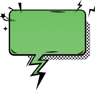 Comic style message bubble vector