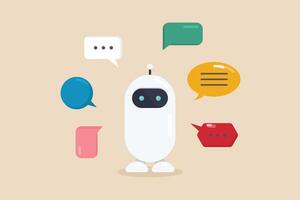 Answer questions with chatbot artificial intelligence vector
