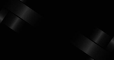 Black abstract background design. Modern wavy line. vector