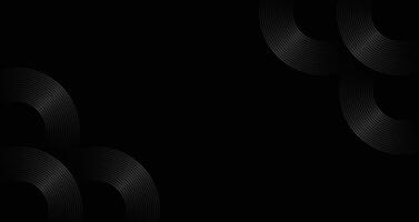 Gradient black abstract background with curve line. vector