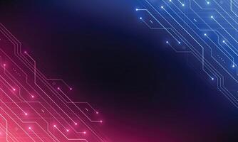Abstract blue glowing line technology circuit board background design. vector