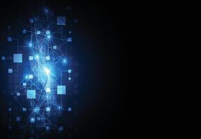 Abstract blockchain digital technology concept. Big data design. illustration vector