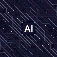 Abstract technology artificial intelligence chipset design futuristic concept technology for web, banner, card, vector