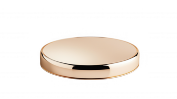 3d Empty golden podium with background metal texture, ideal for brushed products on a transparent showcasing png