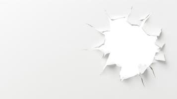 3d sheet White of paper ripping, creating a transparent hole, ideal for showcasing products or designs png