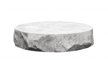 a Empty 3d concrete podium providing circular minimalist platform for showcasing products against a transparent backdrop png