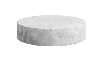 3d Empty circular concrete podium providing a minimalist platform for showcasing products against a transparent background png