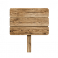 Wooden sign made of light brown planks perfect a transparent background, on for adding custom text or graphics png