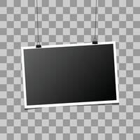 Retro photo frame. photo frame template vector