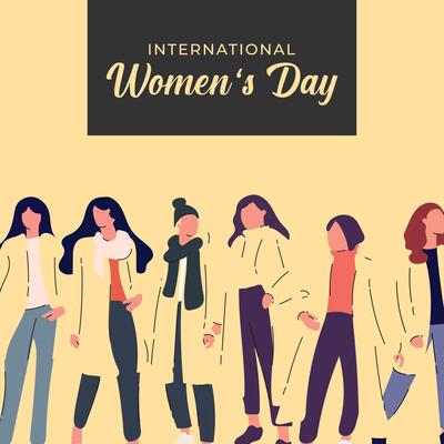 International women's day flat illustration .