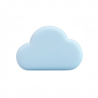 Light blue cloud hovering against transparent backdrop, symbolizing digital connectivity and meteorological concepts png
