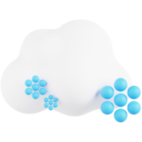 uma nuvem com azul bolhas em isto png