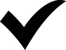 A check mark is shown on a white background vector