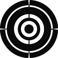 A black and white target with a circle in the center vector