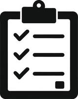 A checklist icon on a clipboard vector