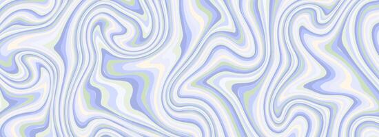 Blue and green psychedelic lines texture. Abstract trippy marble effect background. Swirl wavy striped pattern for print, banner, poster, cover, floor swatch. Blue grey liquid funky backdrop. vector