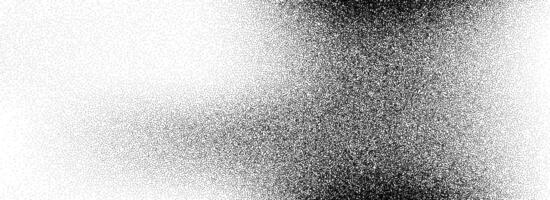 Stippled grain gradient texture. Black dotted noisy background. Rough grungy sand dot wallpaper. Gritty distressed speckle and particle overlay for poster, flyer, banner. Abstract grit backdrop vector