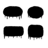 Big collection of graffiti spray pattern. Colorful symbols, with spray texture vector