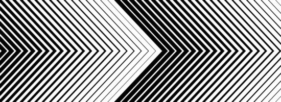 Black arrow direction background. Repeated triangle gradation pattern. Halftone fading angle stripe gradient texture. Thin to thick speed line concept backdrop for poster, print, cover, banner vector