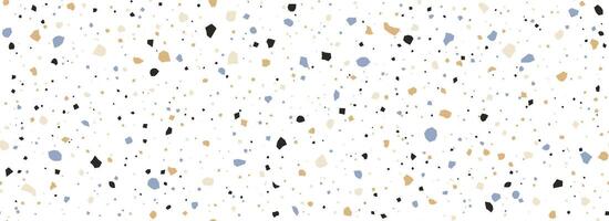 White Terrazzo seamless pattern. Repeating granite stone texture. Color Italian mosaic surface design for paving, floor tile swatch, decoration. Venetian marble background concept. vector