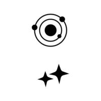 set of space icon vector